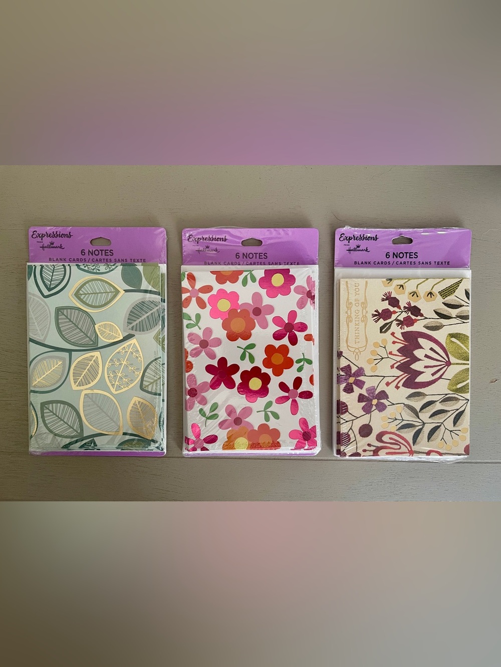 Hallmark Expressions Blank Note Cards - 3 packages
